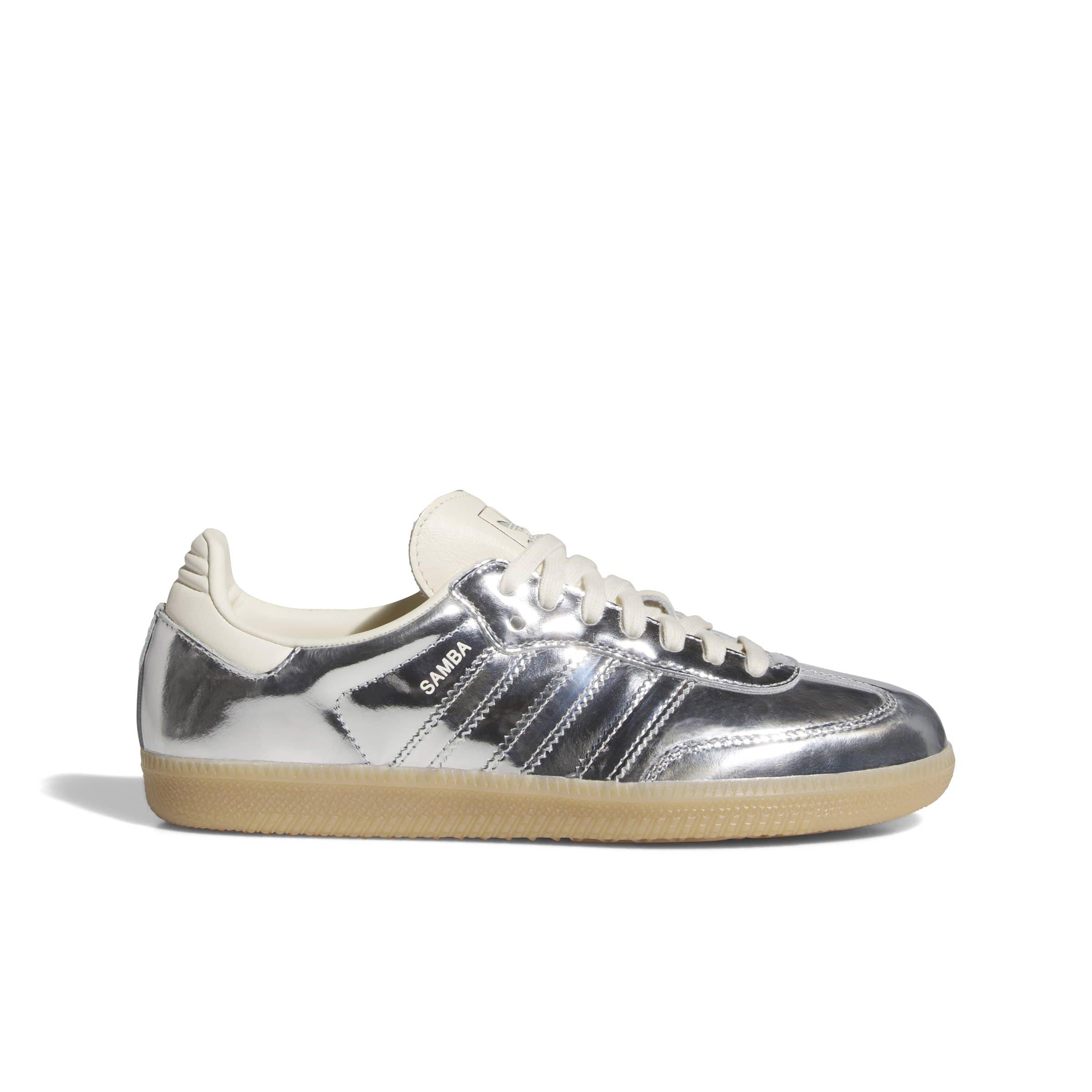 adidas Originals Samba OG "Silver Metallic/Silver Metallic/Gum 5" Women's Shoe - SILVER/SILVER/GUM